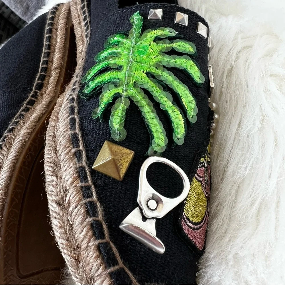 Marc Jacobs Espadrille Sz 37 US 7 Sienna Charms Funky Street Spain Made Shoes